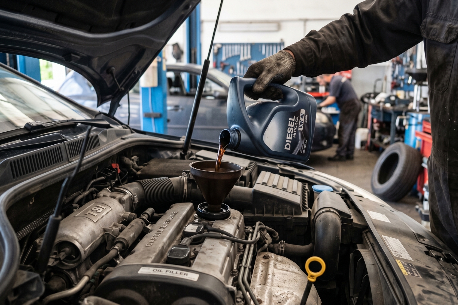 Peut-on mettre de l'huile diesel dans un moteur essence