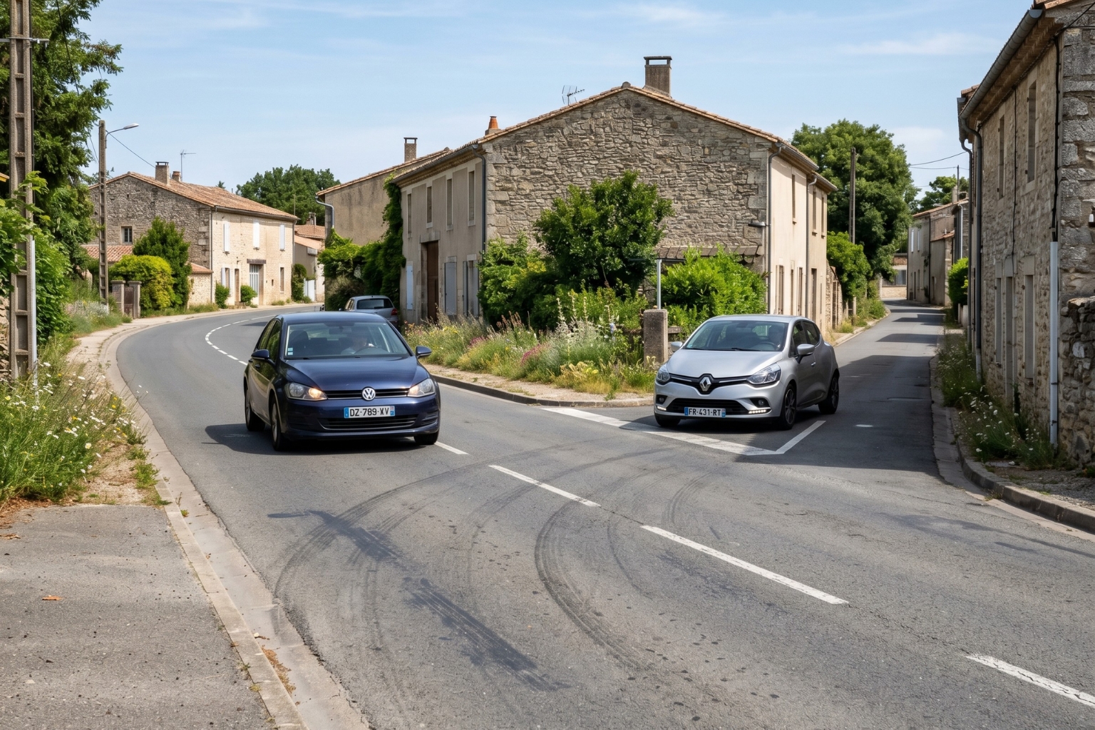 Reconnaître une priorité à droite sans panneau